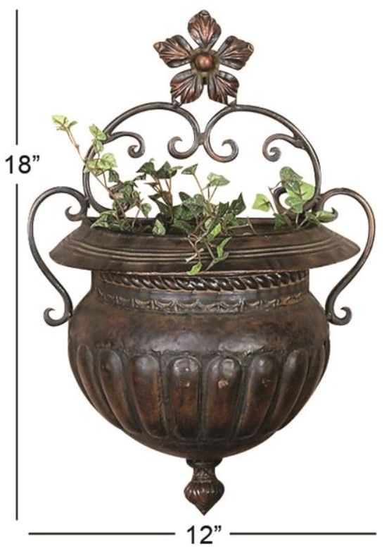 Deco Marche Brown 12" Planter-3