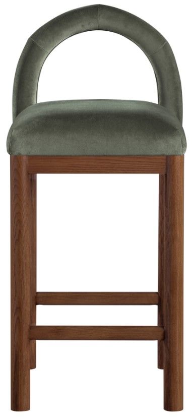 Meridian Furniture Conrad Brown/Green Upholstered Counter Stool-1