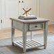 Liberty Furniture Heartland Tobacco End Table with Antique White Base-1