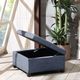 Olliix by Madison Park Aspen Blue Ottoman-2