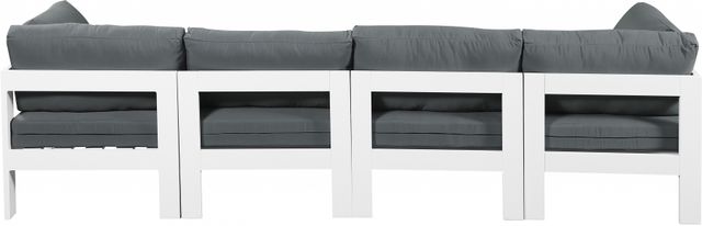 Meridian Furniture Nizuc 4-Piece Gray/White Aluminum/Fabric Outdoor Patio Modular Sectional-1