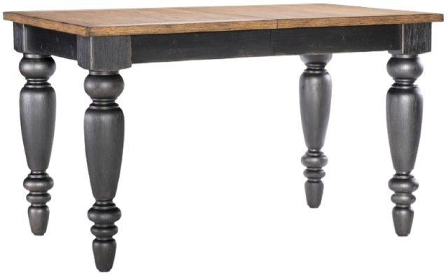 Legacy Classic Vintage Market Barnwood Oak Counter Table with Kettle Black Base-0