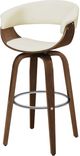Coaster® Zion Ecru/Walnut Upholstered Swivel Bar Stool-4