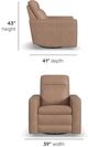 Flexsteel® Dutch Desert Leather Power Swivel Gliding Recliner with Power Headrest and Lumbar-2