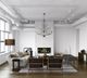 Currey & Company Folgate French Black/Gold Leaf Chandelier-1