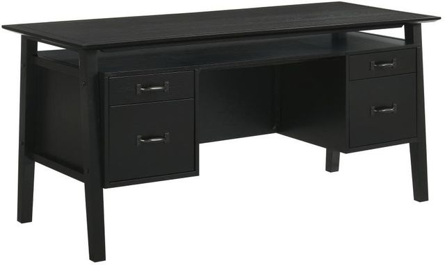 Coaster® Goodson Black Double Pedestal Computer Desk-0
