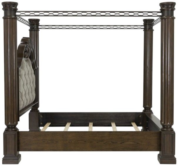 Signature Design by Ashley® Maylee Dark Brown California King Canopy Bed-2