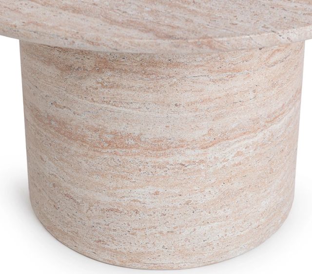 Classic Home Sana Beige Concrete Outdoor Round Coffee Table-3
