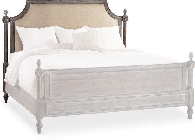 Hooker® Furniture True Vintage Beige Queen Upholstered Poster Bed-1