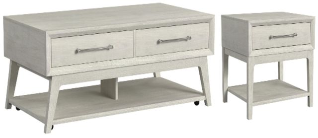 Elements International Wagner 2-Piece Almond Occasional Table Set-0