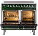 Ilve® Nostalgie II Noblesse 40'' Emerald Green Pro Style Induction Range with Chrome Trim-2