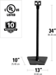 Sanus® WSS22 Pair of Black Wireless Speaker Stands-1