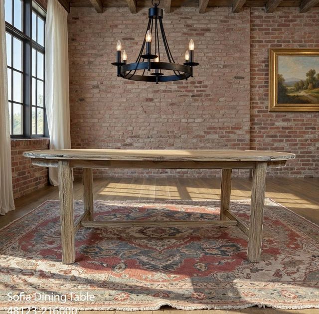 Nest Home Collections Sofia Warren Light Natural 84" Oval Dining Table-1