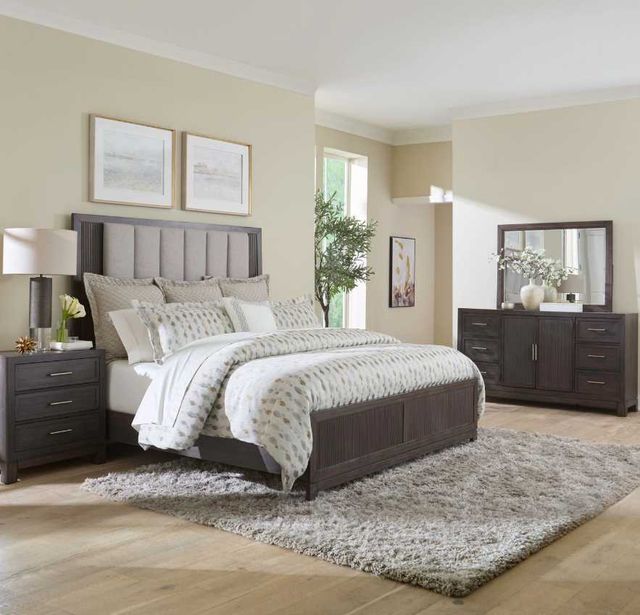 Liberty Furniture Modern Edge 4-Piece Caffe/Gray Queen Upholstered Bedroom Set-1