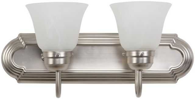 YHD Satin Nickel/White 2-Light Incandescent Bathroom Vanity Lighting-2