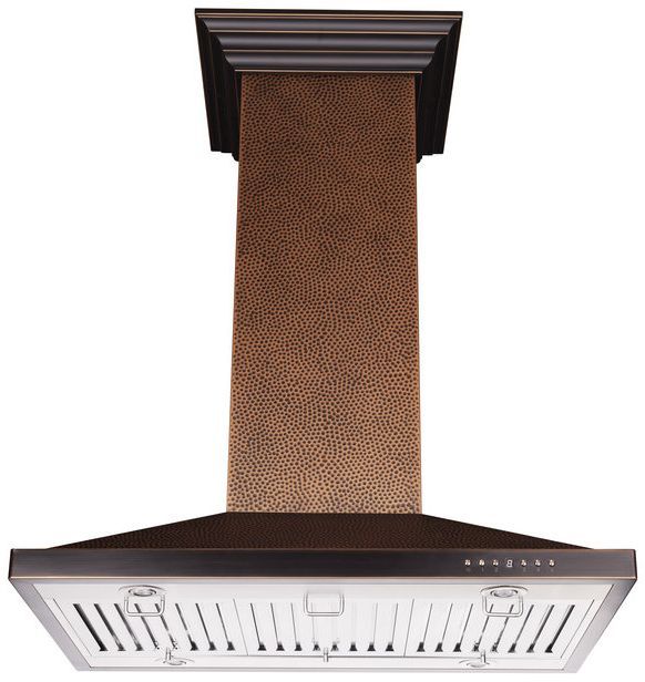 ZLINE Designer Series 36" Hand-Hammered Copper Island Range Hood-1