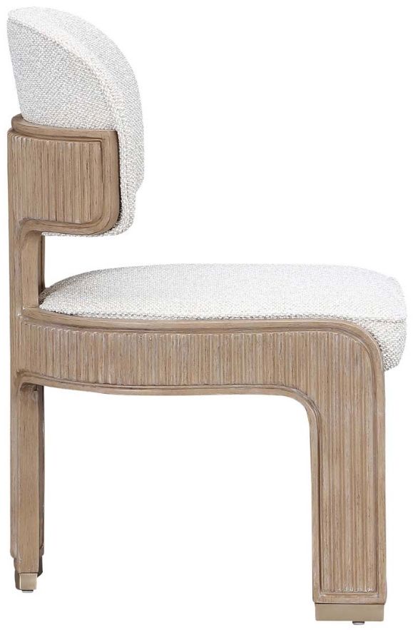 Michael Amini® West Kensington Sea Salt Caramel Dining Side Chair-2
