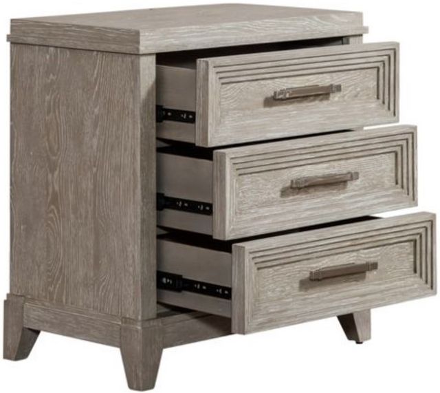 Liberty Furniture Belmar Washed Taupe/Silver Champagne Nightstand-5