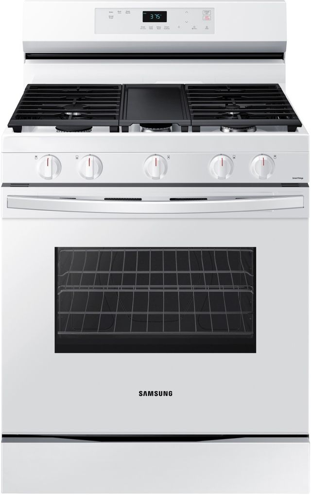 Samsung 30" White Freestanding Gas Range-0