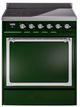 Ilve® Nostalgie II Noblesse 30'' Emerald Green Pro Style Induction Range with Chrome Trim-0