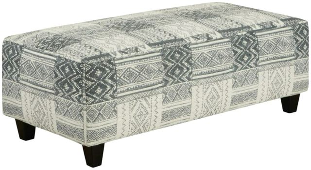 Fusion Furniture Handwoven Slate Toca Madera Slate Gray Cocktail Ottoman-0