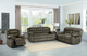 Homelegance® Discus Brown Reclining Sofa-4