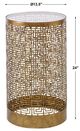 Uttermost® Algernon Glass Top Drink Table with Antiqued Gold Base-2