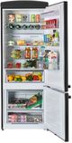 Unique® Appliances Classic Retro 28" 17 Cu. Ft. Matte Black Counter Depth Bottom Freezer Refrigerator-2
