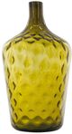 A & B Home Yellow Palmgren Short Dimple Glass Vase-0