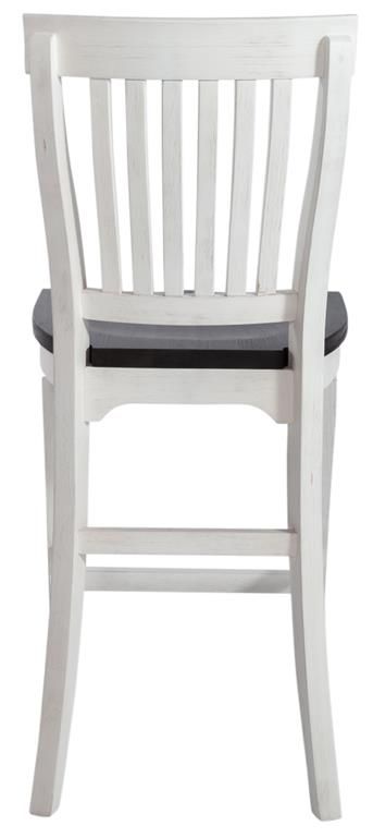 Liberty Furniture Allyson Park Charcoal/Wirebrushed White Counter Height Slat Back Chair-3