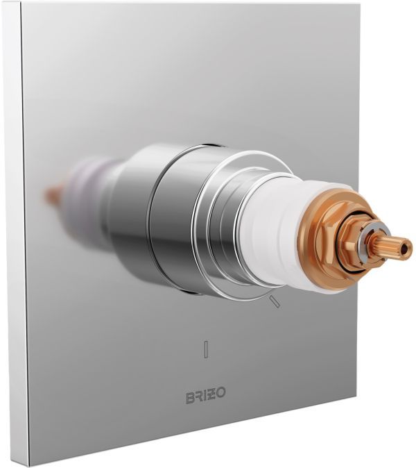 Brizo Frank Lloyd Wright® Polished Chrome TempAssure® Thermostatic Valve Trim - Less Handles-0