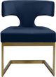 Meridian Furniture Alexandra Navy/Gold Velvet Dining Chair-1