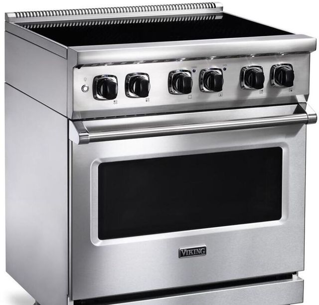 Viking® 30" Frost White Freestanding Induction Range-1
