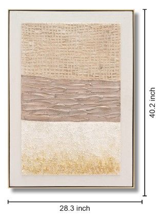 Classy Living Organic Desert Gold Luxe Texture Wall Art-2