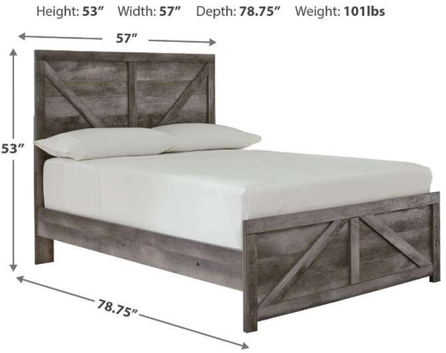 Signature Design by Ashley® Wynnlow Gray Youth Full Crossbuck Panel Bed-2