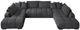 ACME Furniture Chosen 3-Piece Gray U-Shape Sectional-0