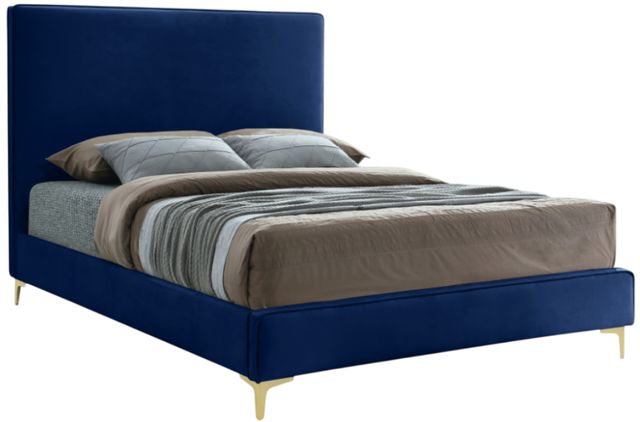 Meridian Furniture Geri Navy King Upholstered Panel Bed-0
