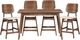 New Classic® Home Furnishings Oscar 5-Piece Natural Beige/Walnut Counter Dining Set-0