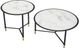 Zuo® Modern Davis 2-Piece White Coffee Table with Black Metal Base Set-2