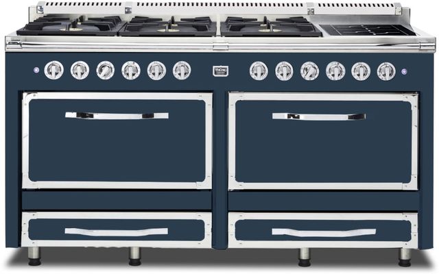 Viking® Tuscany 66" Slate Blue Dual Fuel Pro Style Dual Fuel Range-0