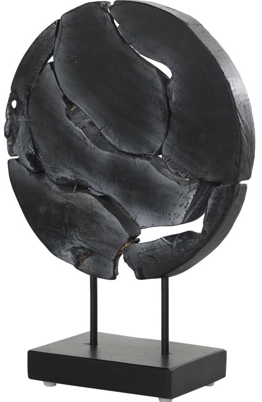 Deco Marche Black Abstract Circular Cutout Sculpture-2