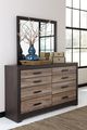 Signature Design by Ashley® Harlinton Warm Gray/Charcoal Bedroom Mirror-2