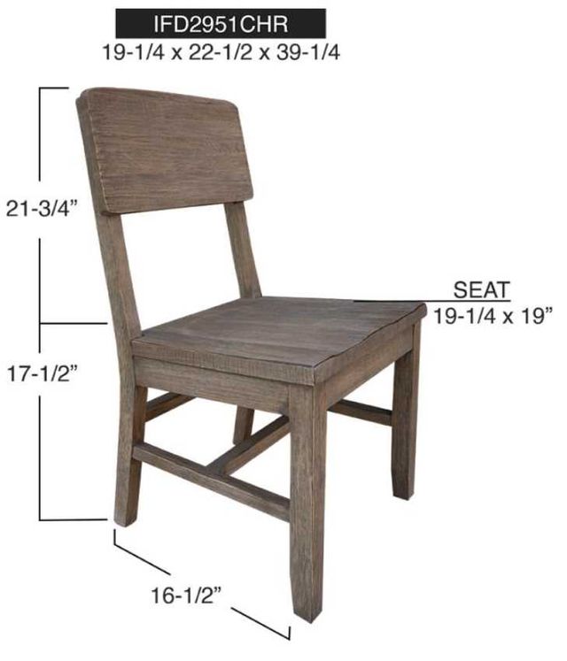 International Furniture Direct Sahara Caramel Side Chair-2