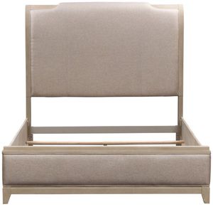 Liberty Furniture Belmar Silver Champagne/Washed Taupe Queen Upholstered Bed