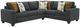Albany Industries 2-Piece Marquette Smoke Sectional-0