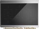 Ilve® Majestic III 40" Antique White Pro Style Induction Range with Solid Door and Brass Trim-3