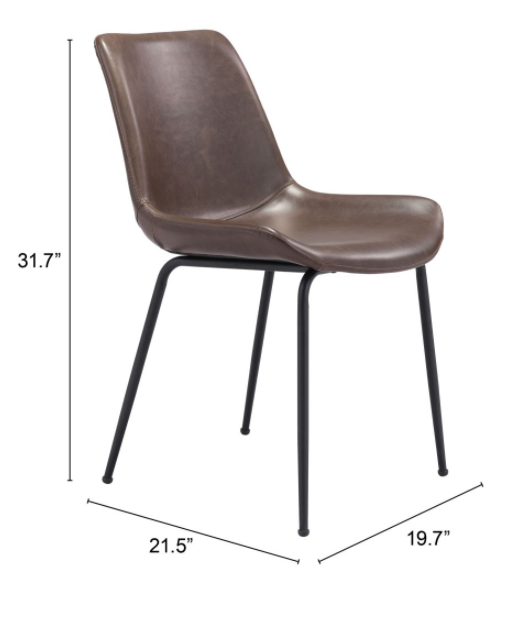Zuo® Modern Byron Brown Dining Chair-3