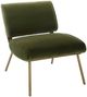 Uttermost® Knoll Brushed Brass/Olive Green Accent Chair-0
