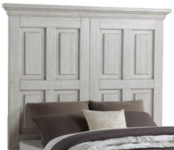 American Wholesale Furniture Hayfield White King Panel Bed-1