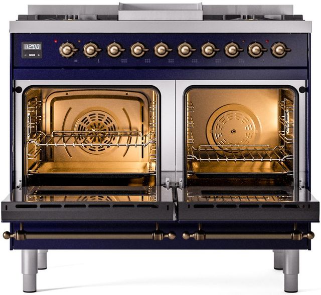Ilve® Nostalgie II Series 40" Midnight Blue Pro Style Dual Fuel Range-1